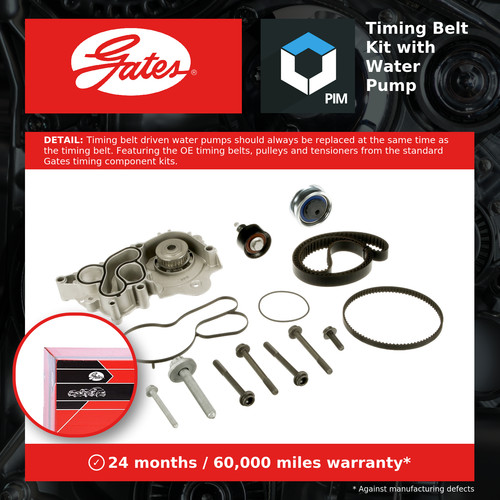 Timing belt water pump kit - belt,