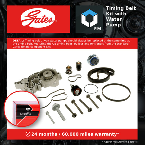 Timing belt water pump kit - belt,